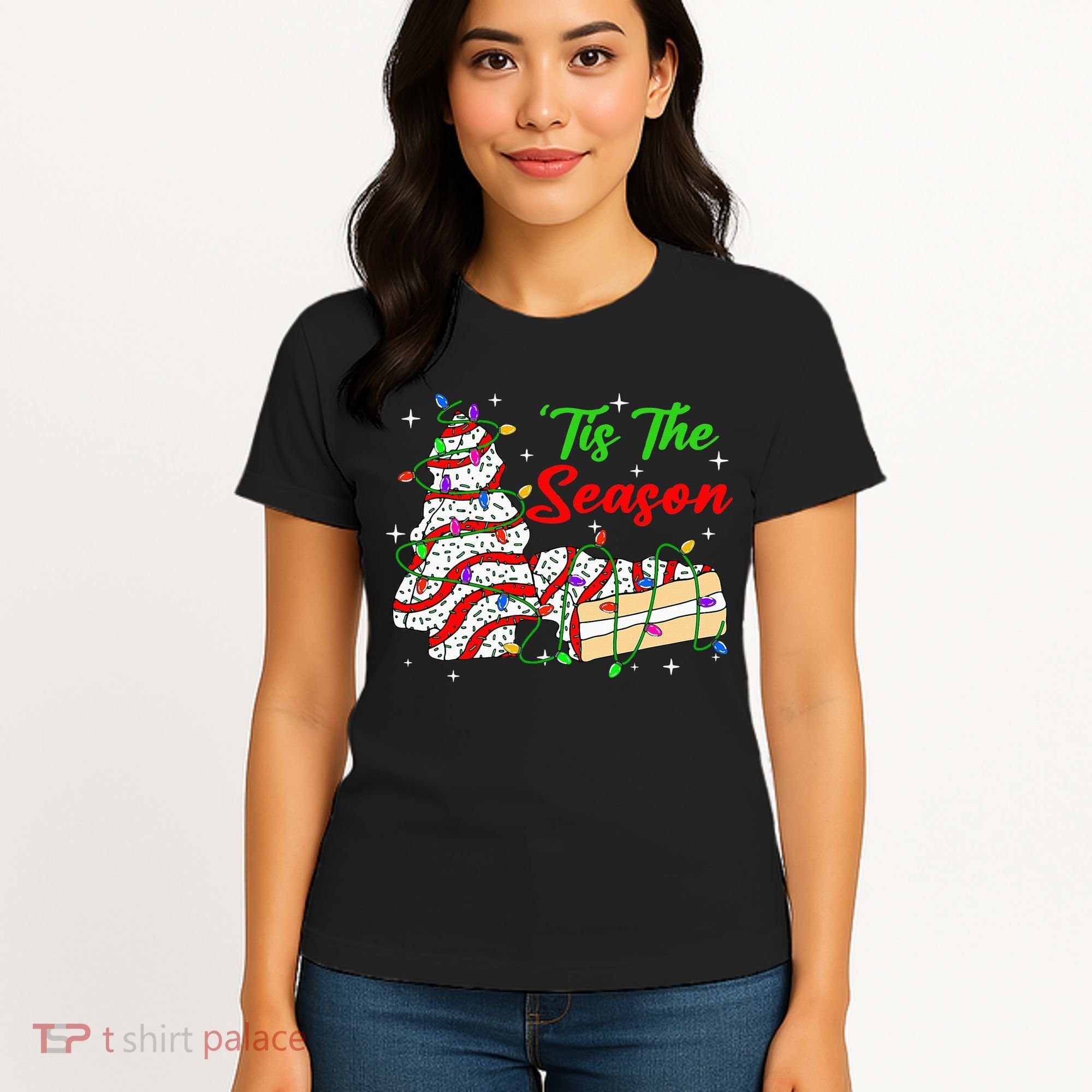 Tis' The Season Christmas Tree Cakes Debbie Xmas Women's T-Shirt