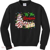 Tis' The Season Christmas Tree Cakes Debbie Xmas Kids Sweatshirt thumb 0