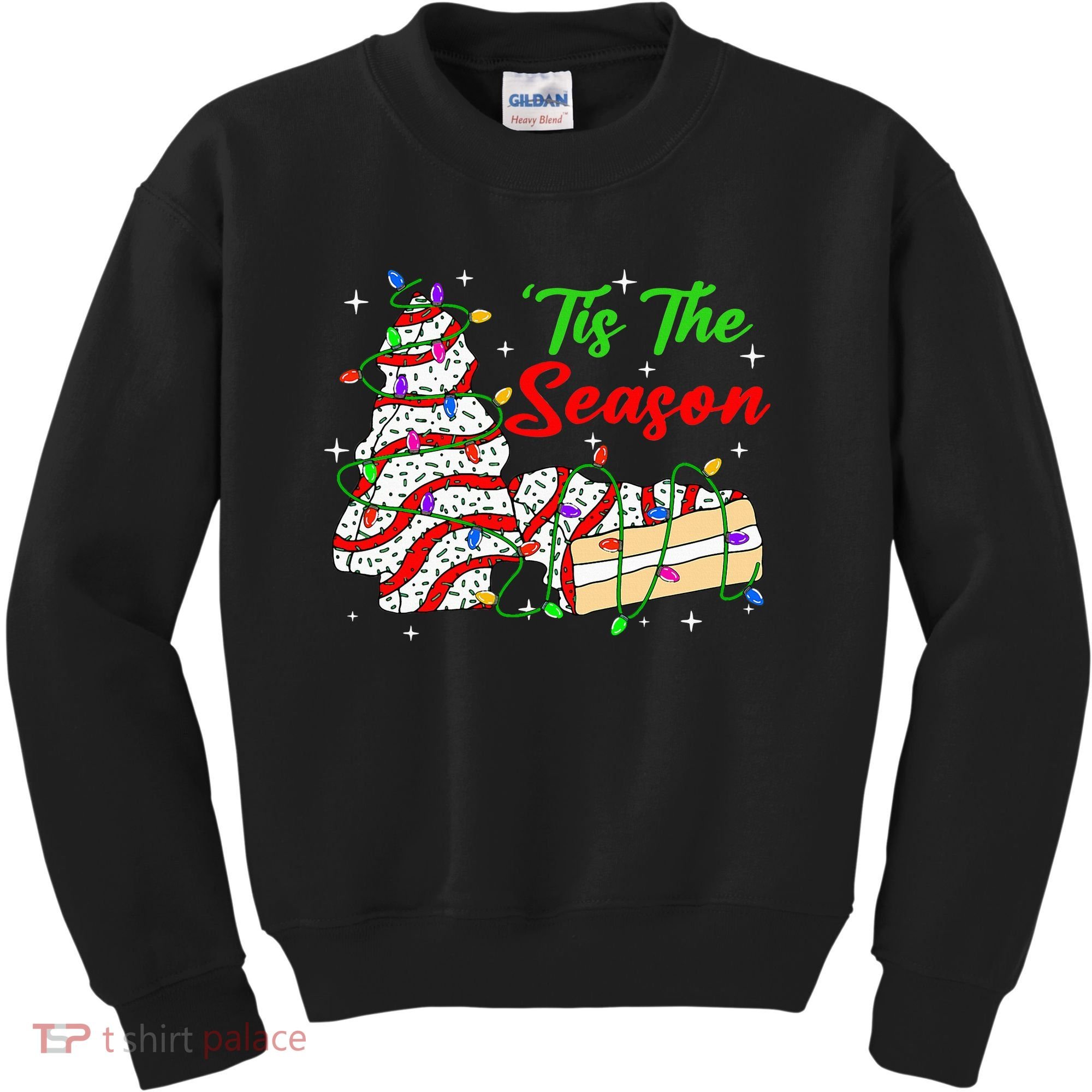 Tis' The Season Christmas Tree Cakes Debbie Xmas Kids Sweatshirt