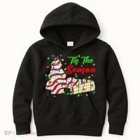 Tis' The Season Christmas Tree Cakes Debbie Xmas Kids Hoodie thumb 0