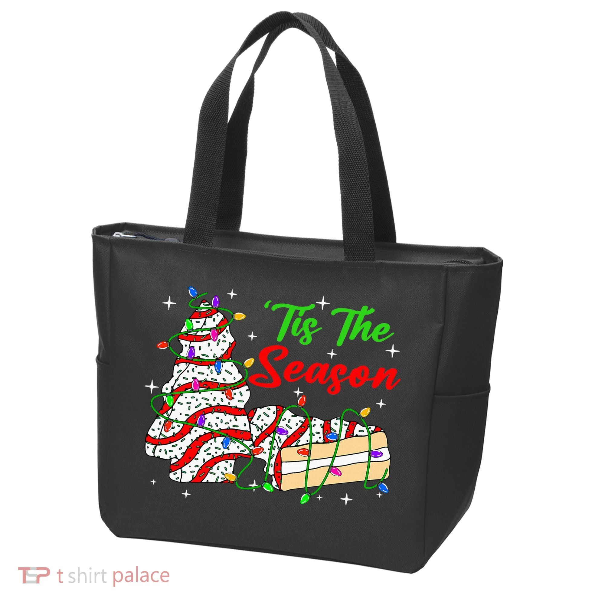 Tis' The Season Christmas Tree Cakes Debbie Xmas Tote Bag