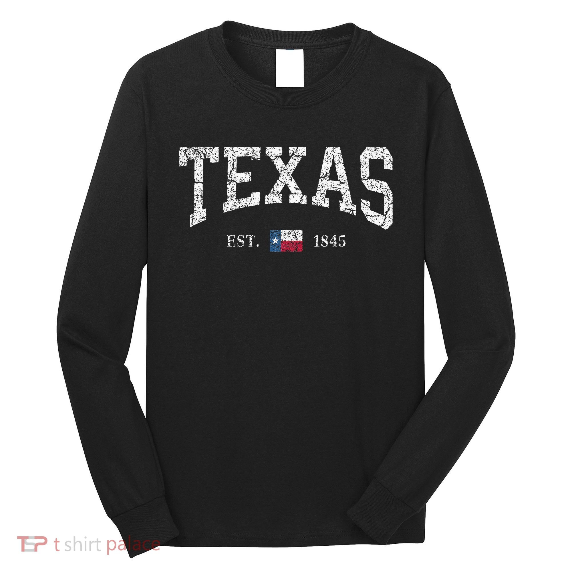 Texas  Texas State Flag Distressed Long Sleeve Shirt