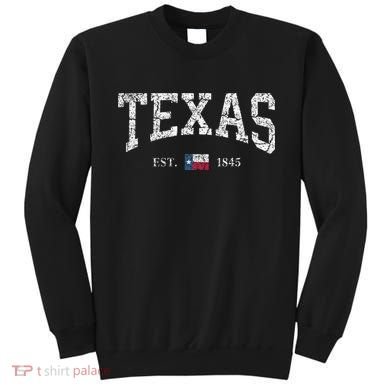 Texas  Texas State Flag Distressed Sweatshirt