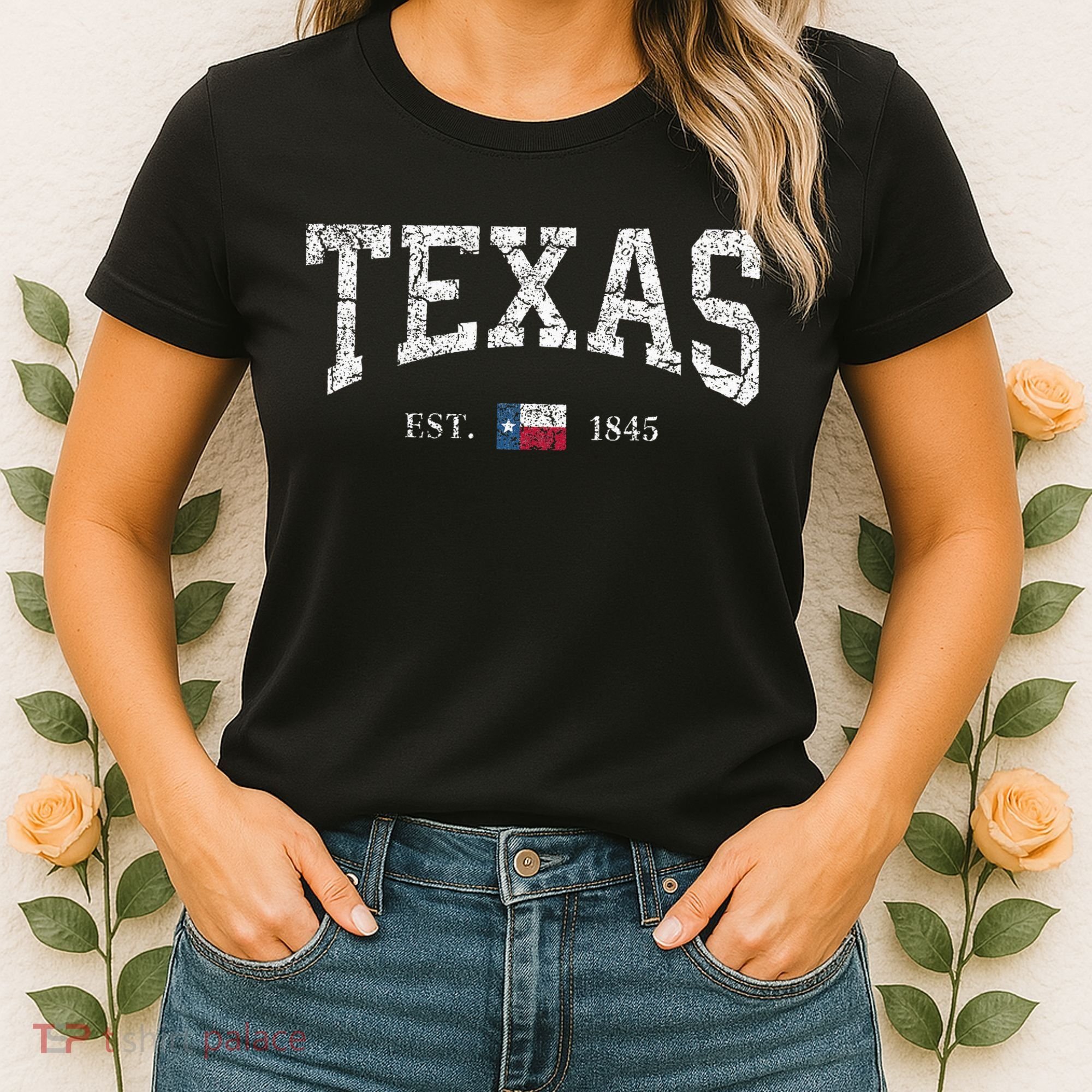 Texas  Texas State Flag Distressed Women's T-Shirt