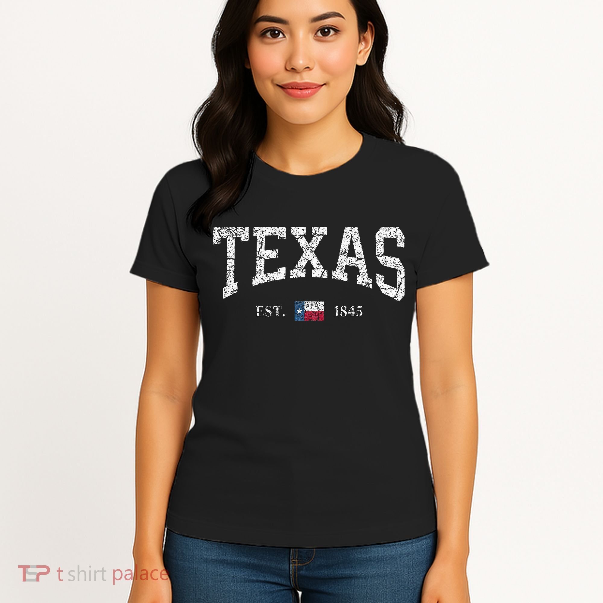Texas  Texas State Flag Distressed Women's T-Shirt
