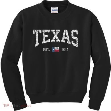 Texas  Texas State Flag Distressed Kids Sweatshirt