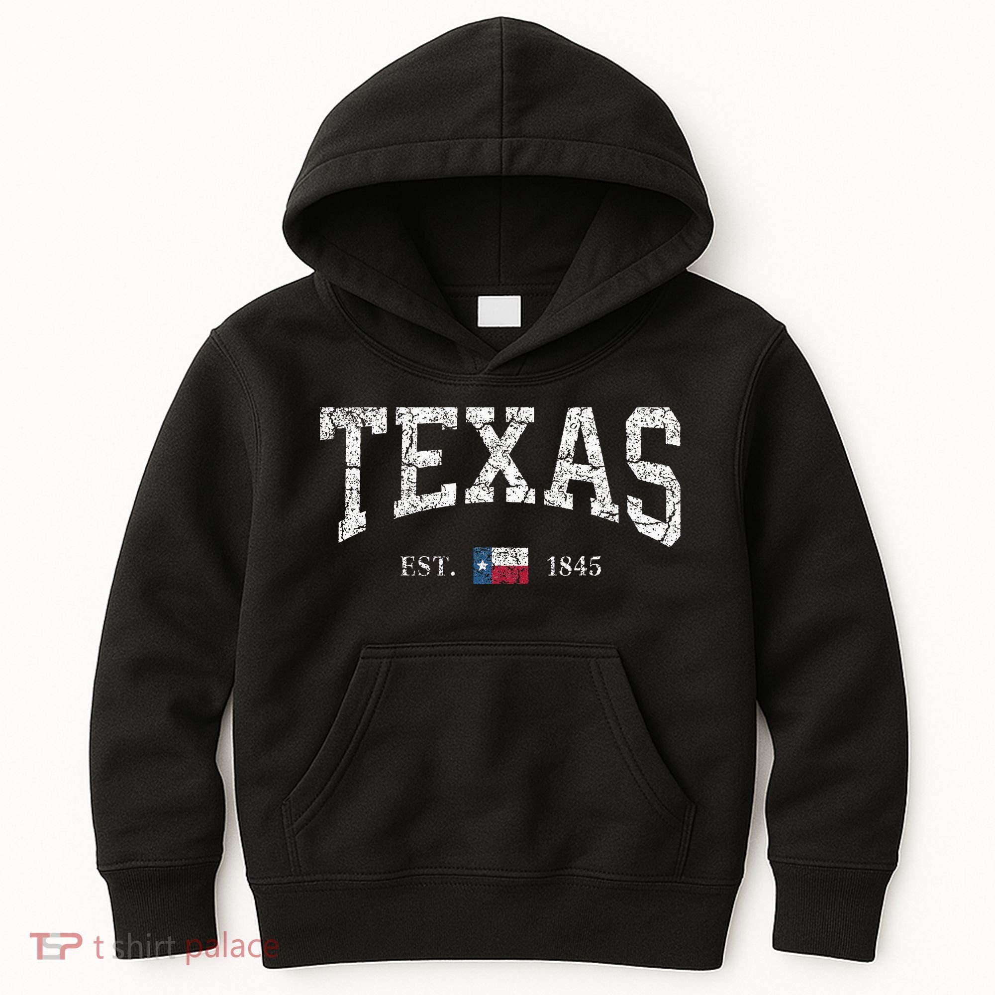 Texas  Texas State Flag Distressed Kids Hoodie