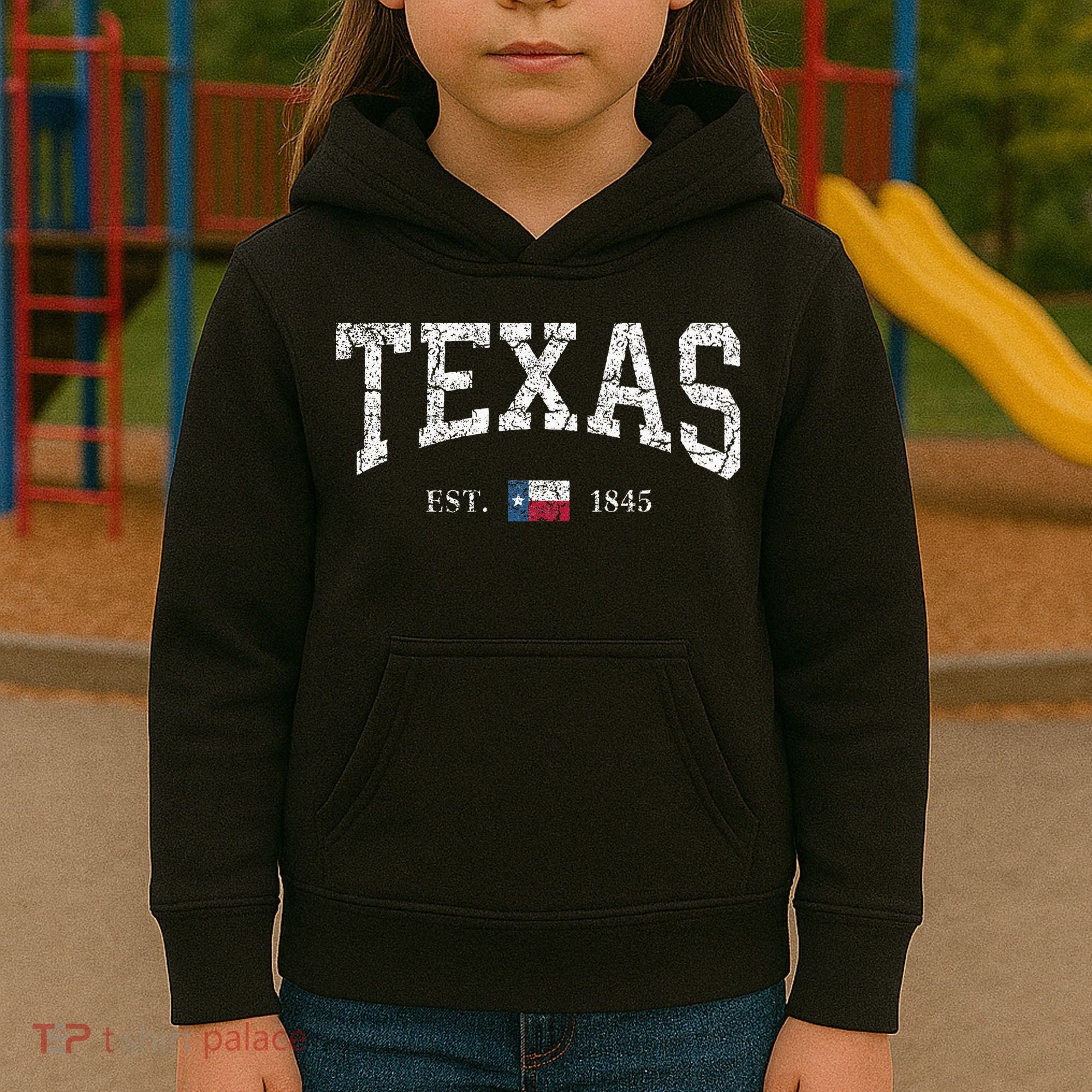 Texas  Texas State Flag Distressed Kids Hoodie