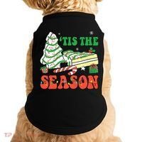 Tis' The Season Christmas Tree Cakes Debbie Groovy Doggie Tank thumb 0