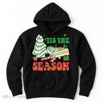 Tis' The Season Christmas Tree Cakes Debbie Groovy Hoodie thumb 0