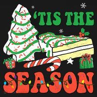 Tis' The Season Christmas Tree Cakes Debbie Groovy Pajama Set thumb 2