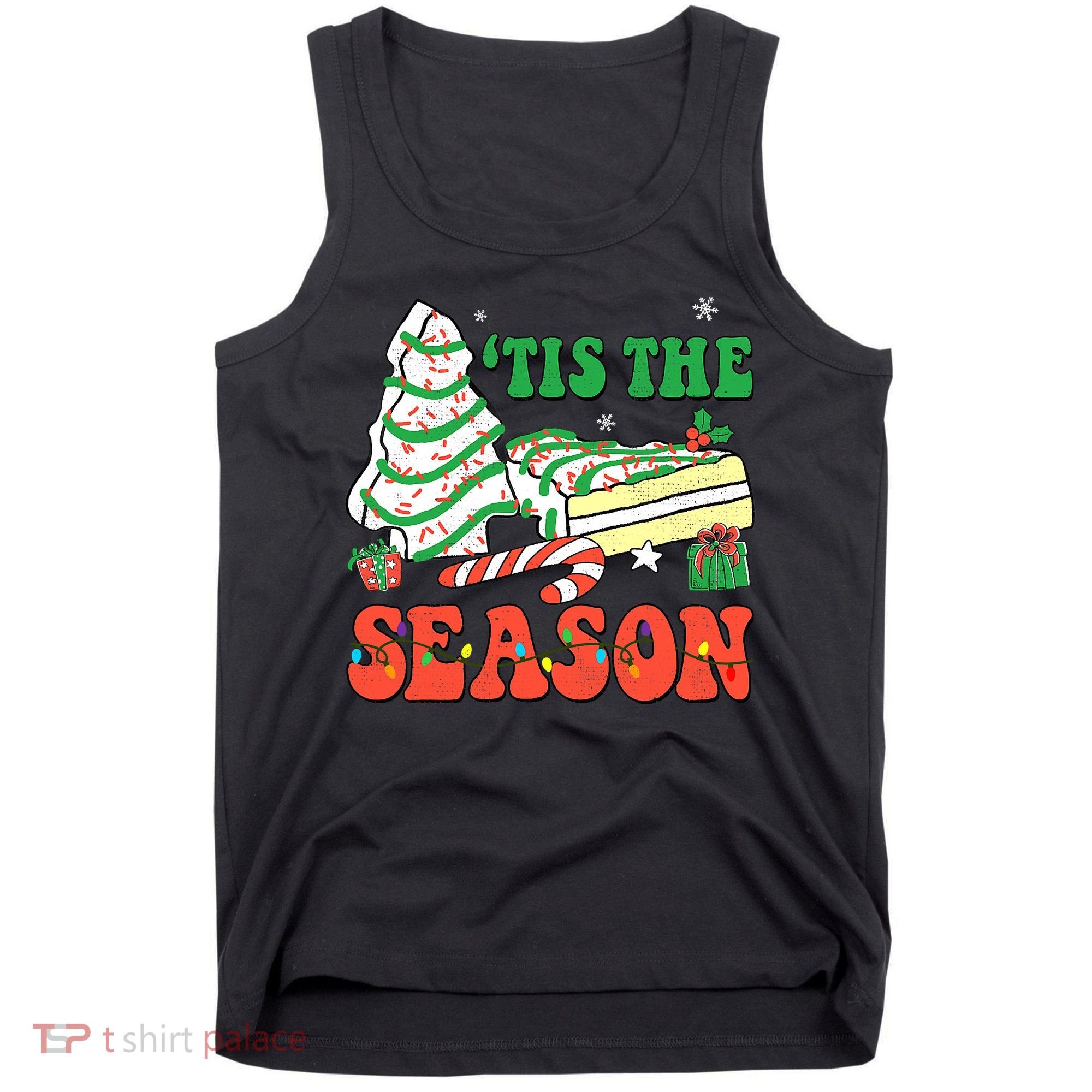 Tis' The Season Christmas Tree Cakes Debbie Groovy Tank Top