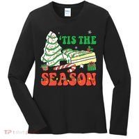 Tis' The Season Christmas Tree Cakes Debbie Groovy Women's Long Sleeve Shirt thumb 0