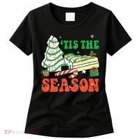 Tis' The Season Christmas Tree Cakes Debbie Groovy Women's T-Shirt thumb 0