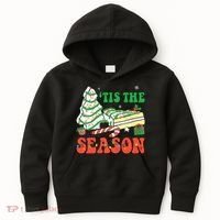 Tis' The Season Christmas Tree Cakes Debbie Groovy Kids Hoodie thumb 0