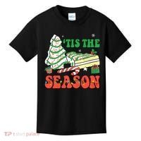 Tis' The Season Christmas Tree Cakes Debbie Groovy Kids T-Shirt thumb 0