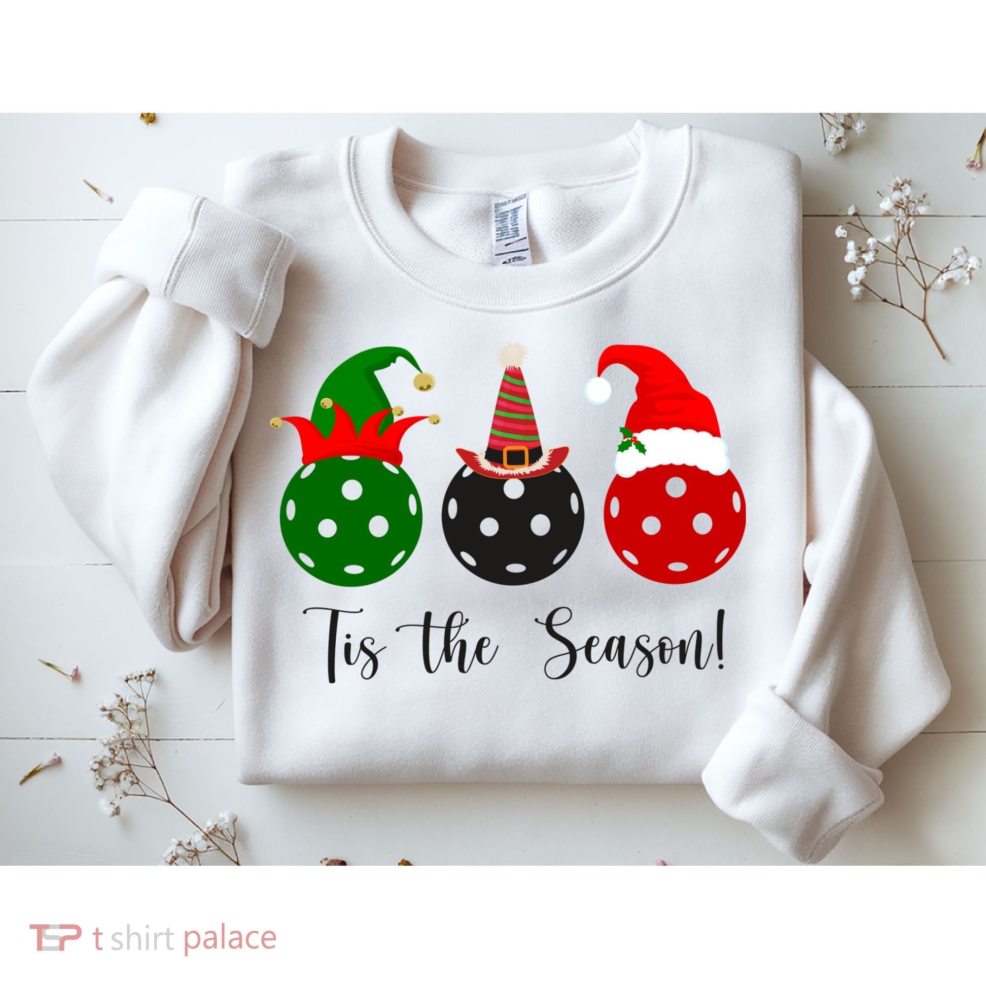 Tis The Season Pickleball Christmas Festive Sweatshirt