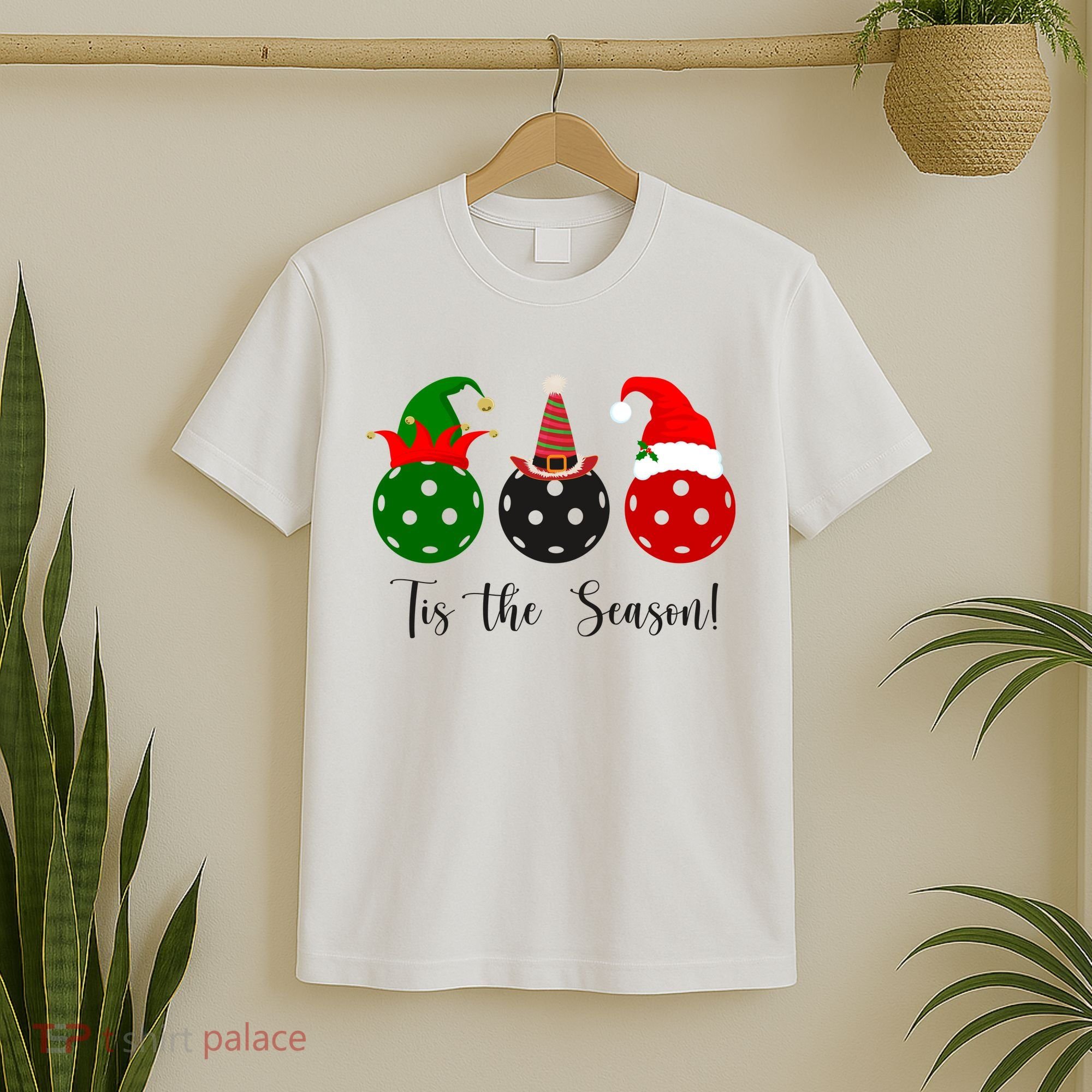 Tis The Season Pickleball Christmas Festive T-Shirt