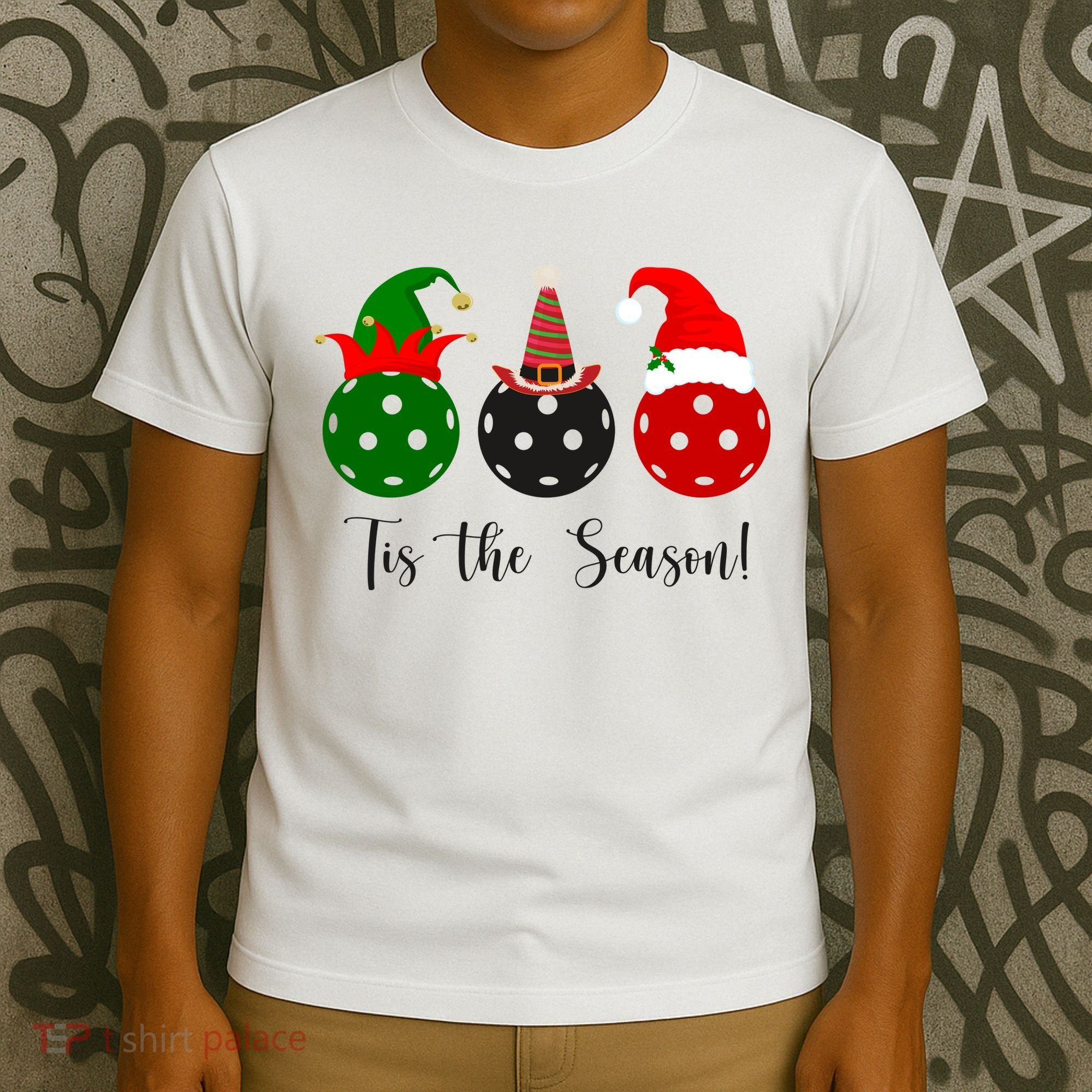 Tis The Season Pickleball Christmas Festive T-Shirt