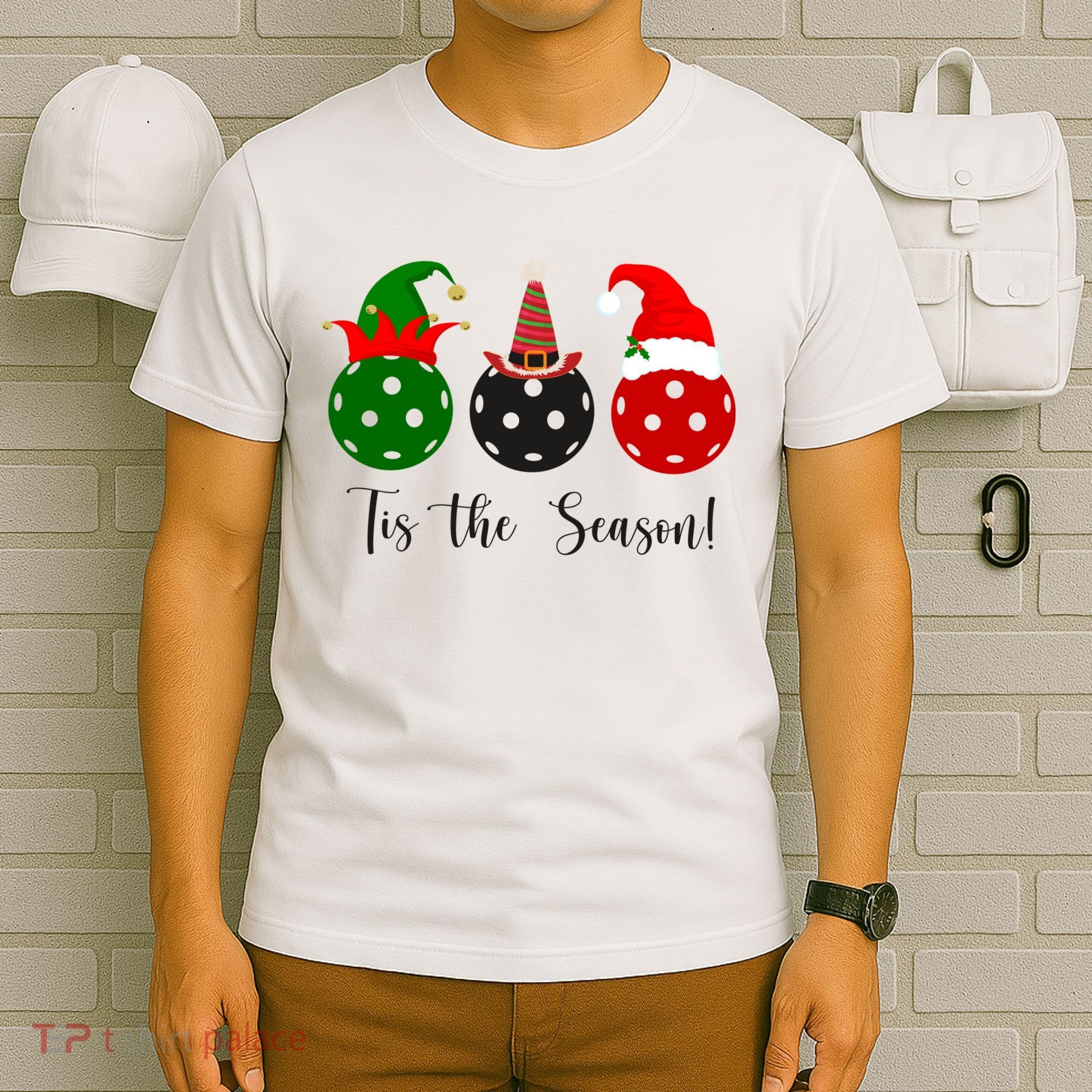 Tis The Season Pickleball Christmas Festive T-Shirt