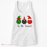 Tis The Season Pickleball Christmas Festive Women's Tank Top thumb 0