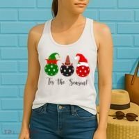 Tis The Season Pickleball Christmas Festive Women's Tank Top thumb 2