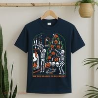 Tis The Season To Be Creepy Crewneck Skeleton Dancing Halloween T-Shirt thumb 2