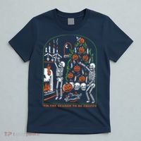 Tis The Season To Be Creepy Crewneck Skeleton Dancing Halloween T-Shirt thumb 5
