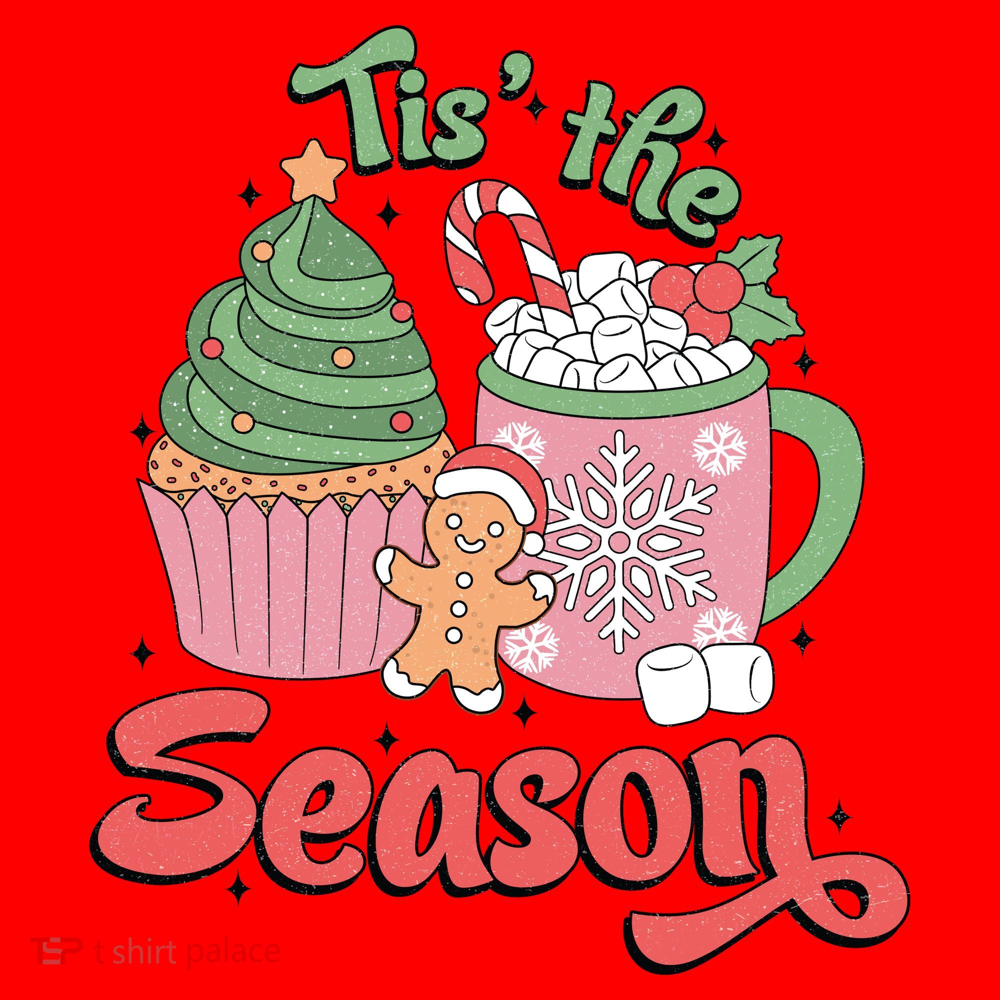 Tis The Season Cozy Christmas Holiday Santa Hat