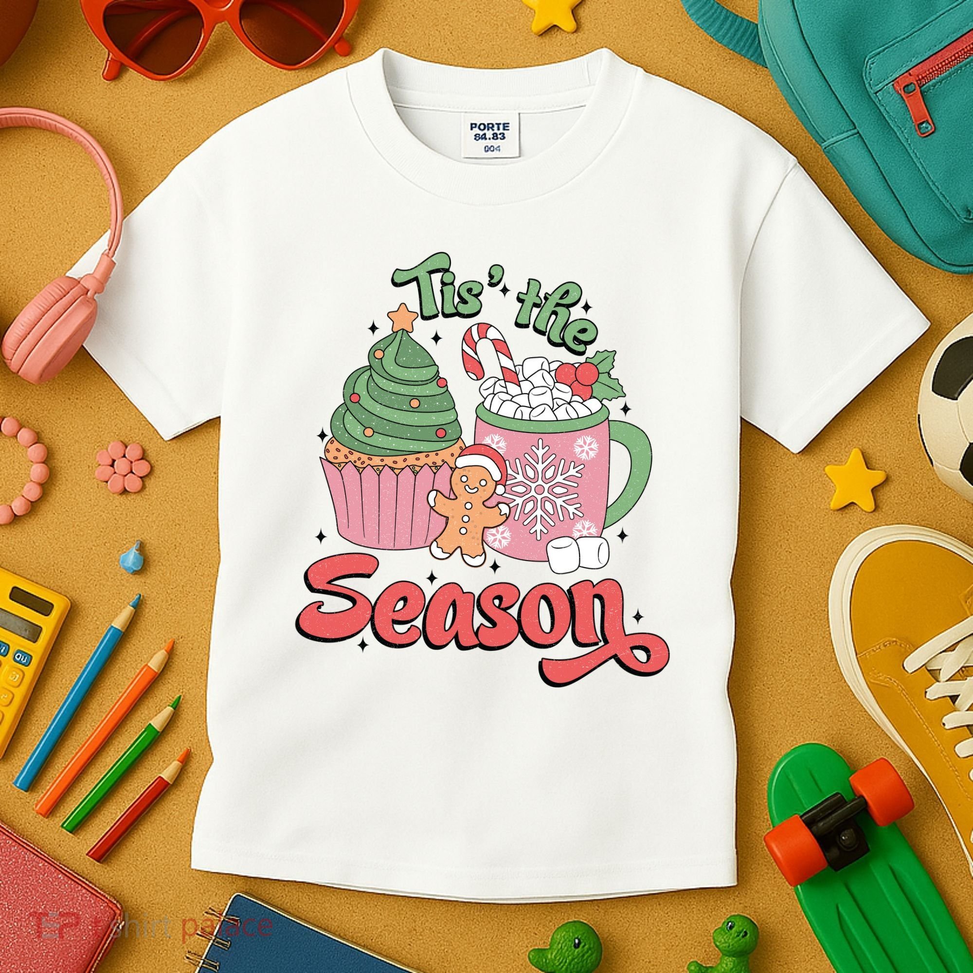 Tis The Season Cozy Christmas Holiday Kids T-Shirt