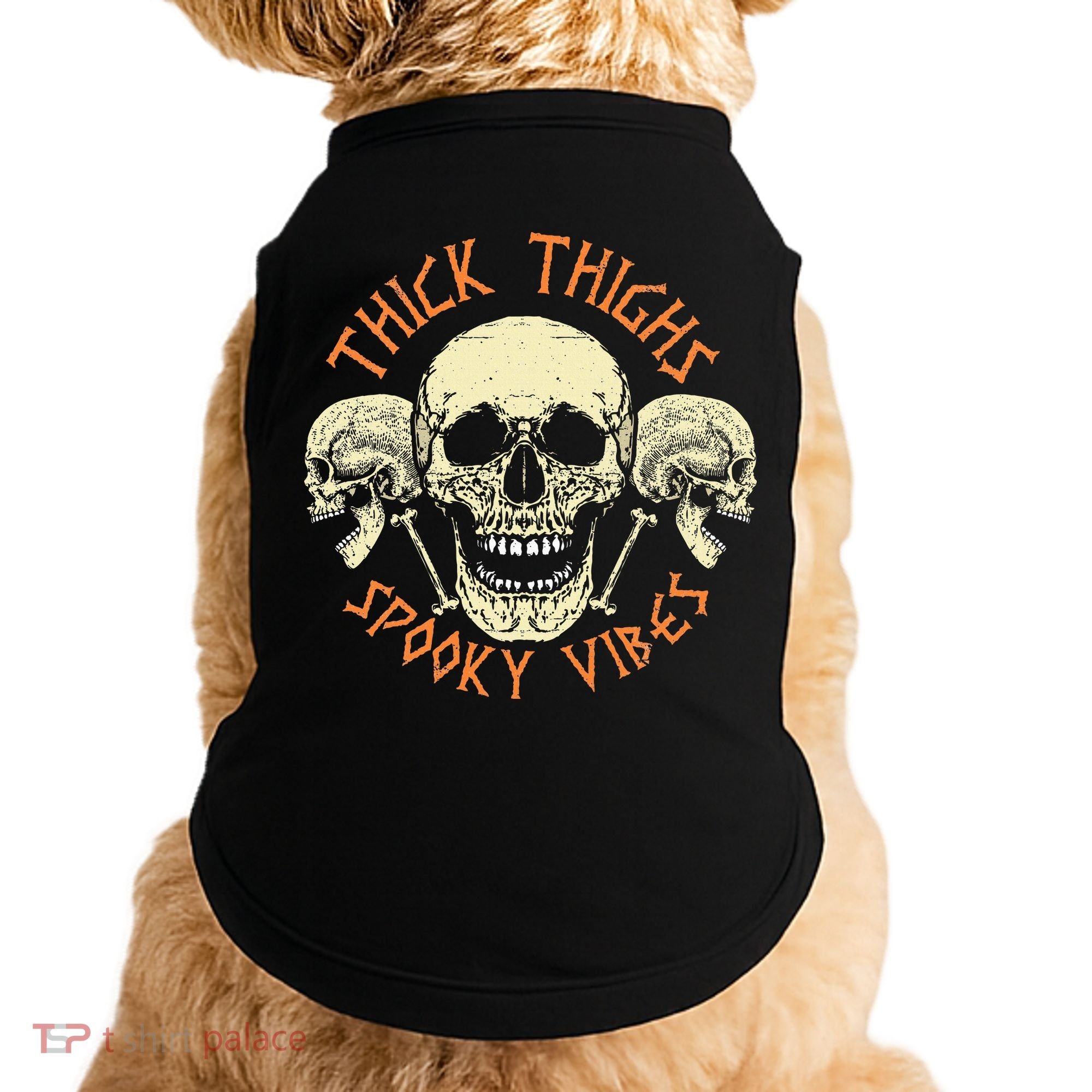 Thick Thighs & Spooky Vibes Halloween Costume Doggie Tank