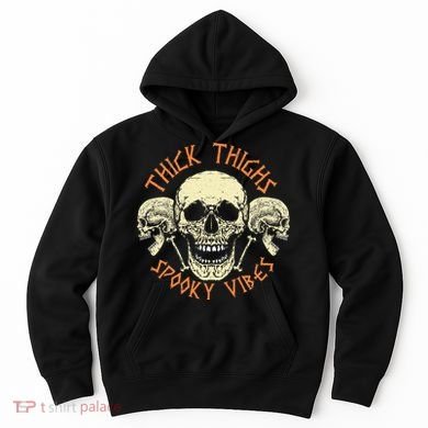 Thick Thighs & Spooky Vibes Halloween Costume Hoodie