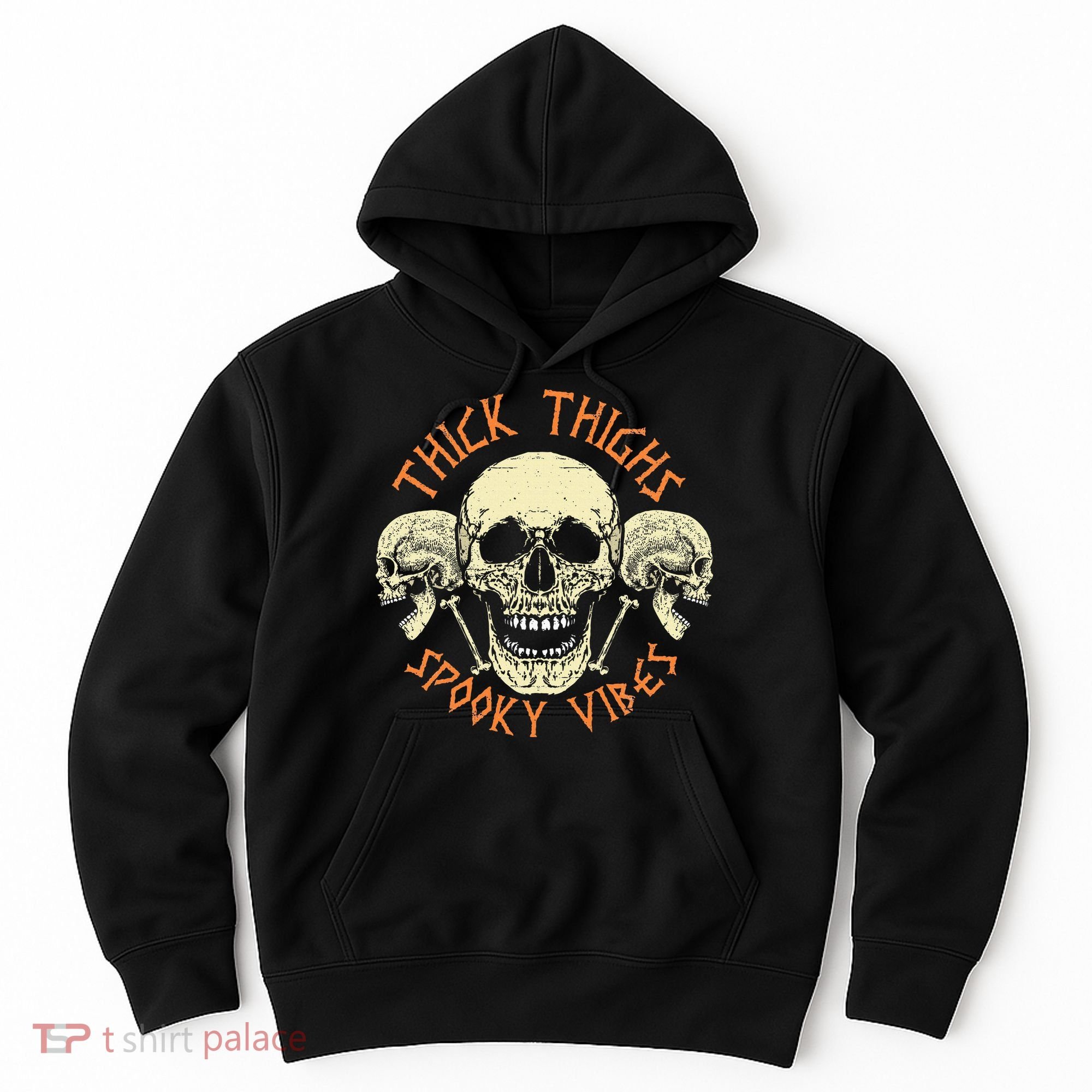 Thick Thighs & Spooky Vibes Halloween Costume Hoodie