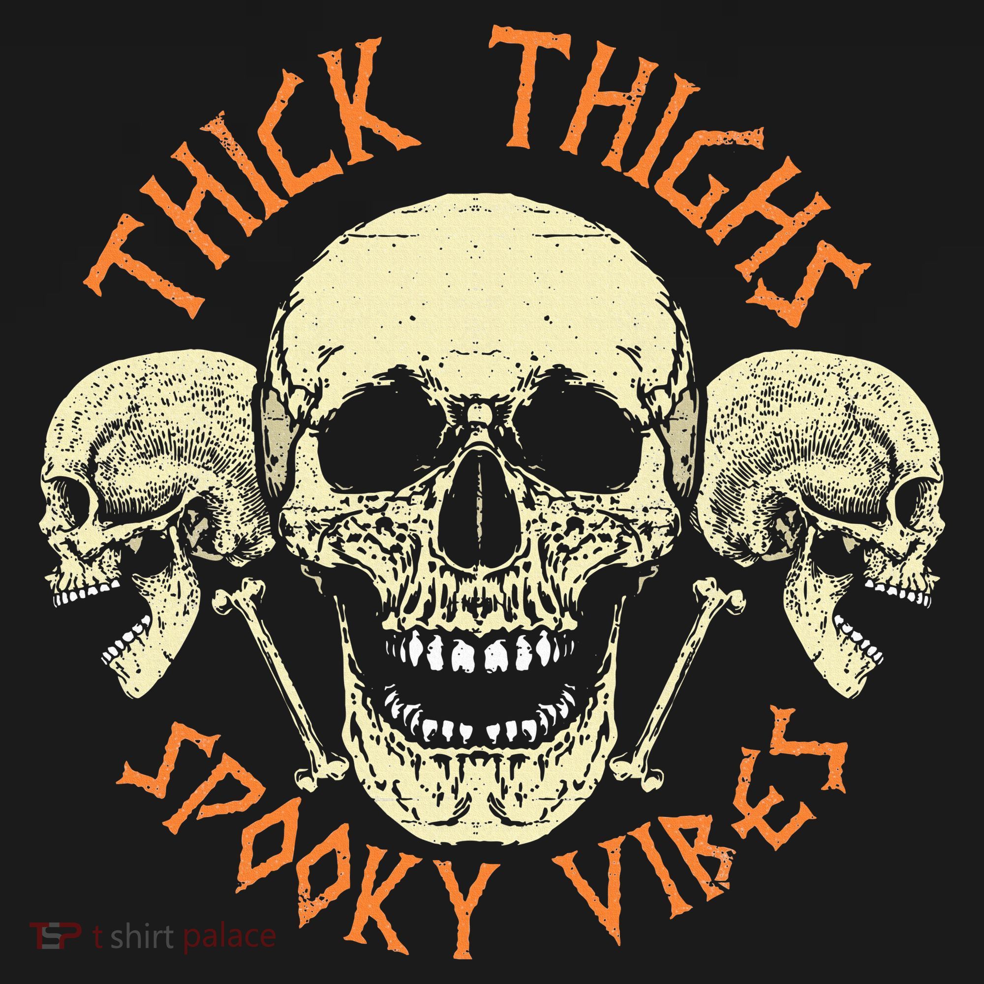 Thick Thighs & Spooky Vibes Halloween Costume Sweatshirt