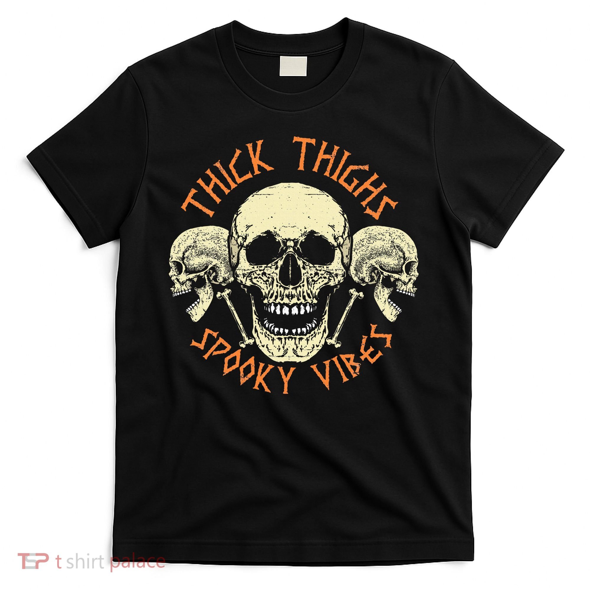 Thick Thighs & Spooky Vibes Halloween Costume T-Shirt
