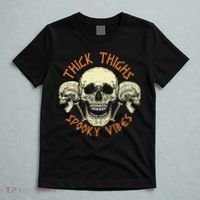 Thick Thighs & Spooky Vibes Halloween Costume T-Shirt thumb 5