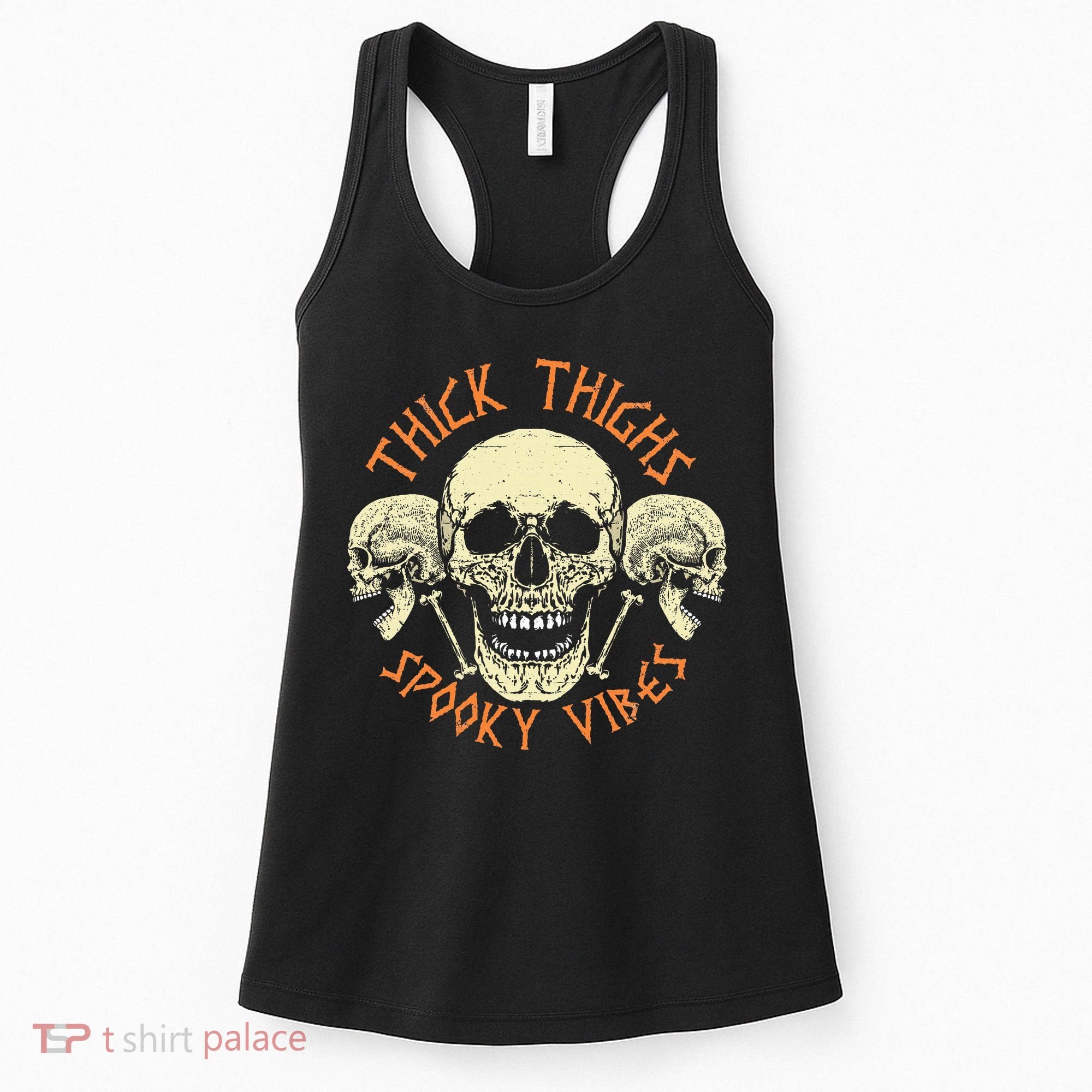 Thick Thighs & Spooky Vibes Halloween Costume Women's Tank Top