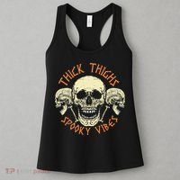 Thick Thighs & Spooky Vibes Halloween Costume Women's Tank Top thumb 3