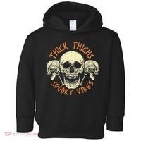 Thick Thighs & Spooky Vibes Halloween Costume Toddler Hoodie thumb 0