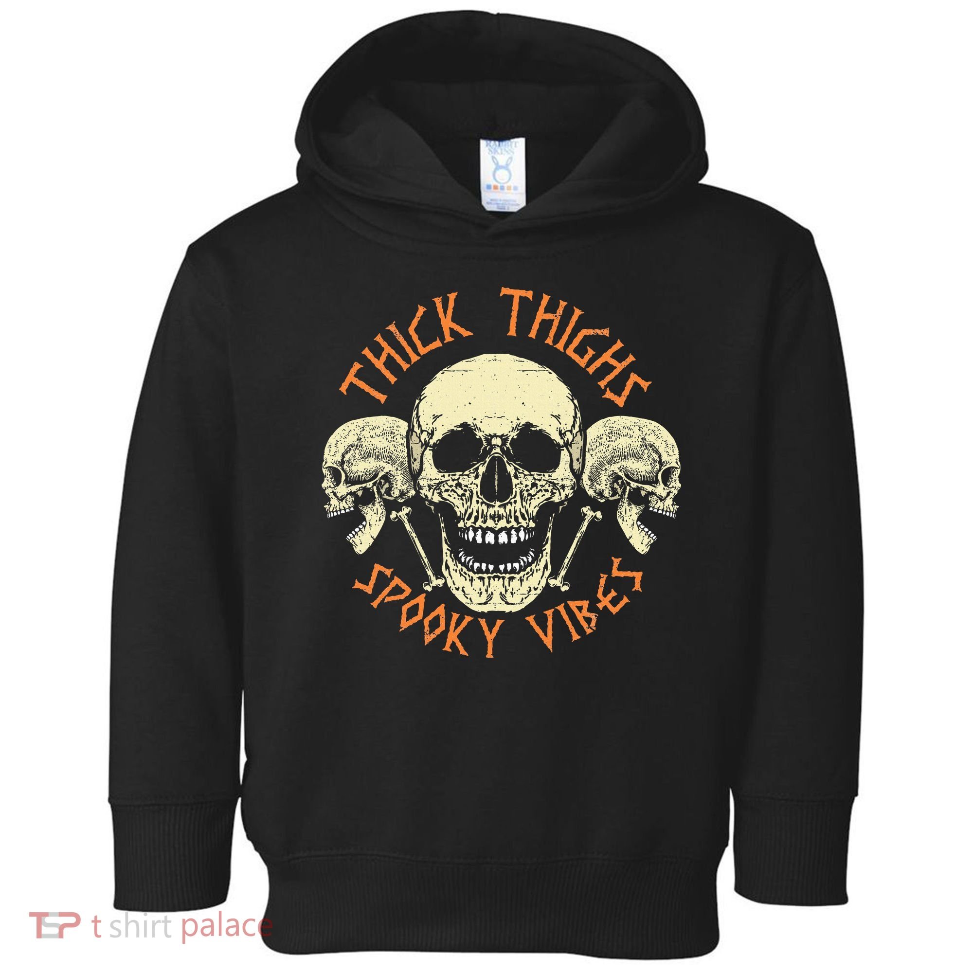 Thick Thighs & Spooky Vibes Halloween Costume Toddler Hoodie