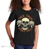 Thick Thighs & Spooky Vibes Halloween Costume Kids T-Shirt thumb 2