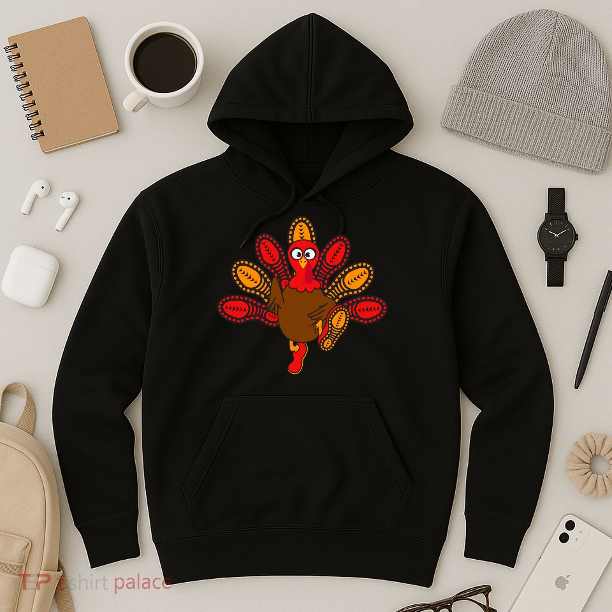 Thanksgiving Trot Squad Turkey Hoodie