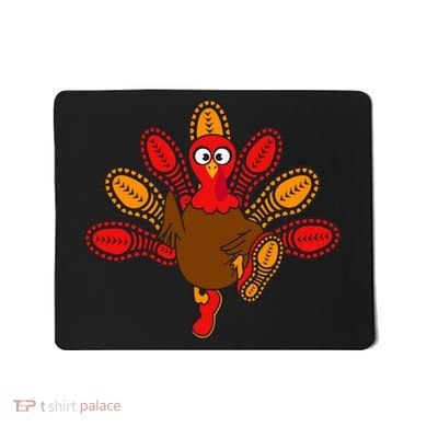 Thanksgiving Trot Squad Turkey Mousepad