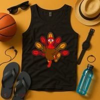 Thanksgiving Trot Squad Turkey Tank Top thumb 4