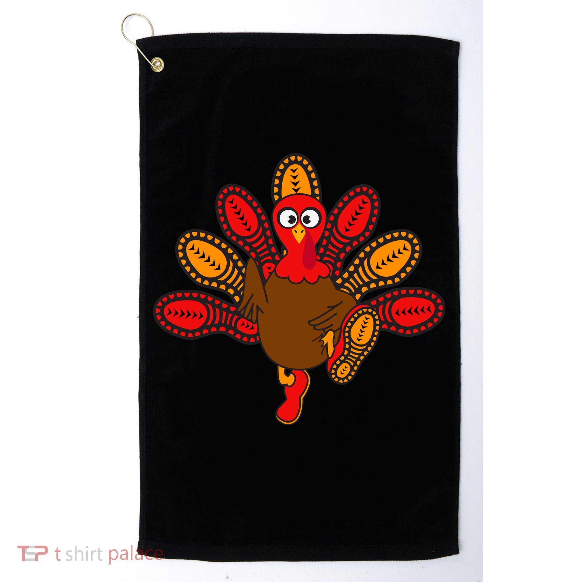 Thanksgiving Trot Squad Turkey Golf Towel