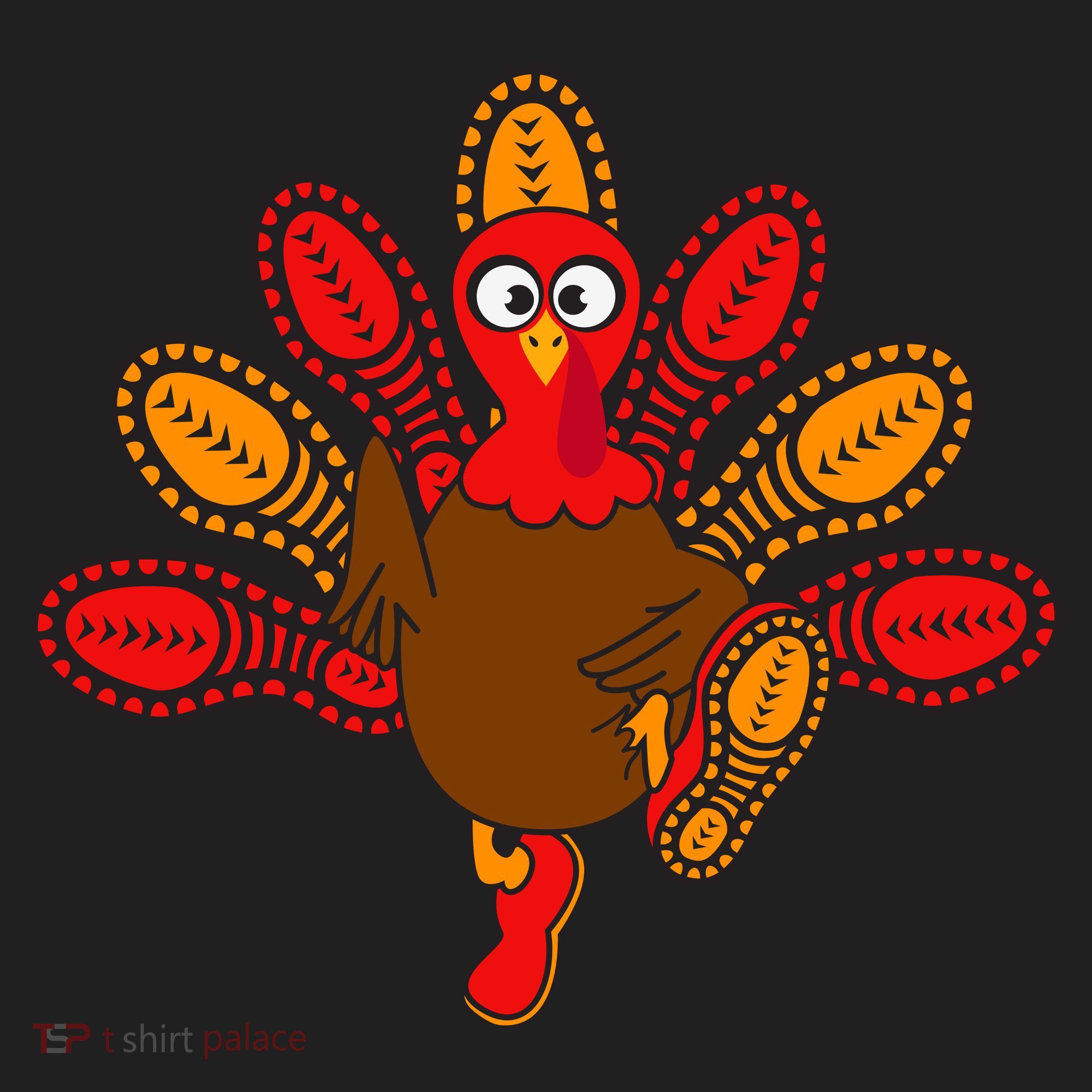 Thanksgiving Trot Squad Turkey Golf Towel