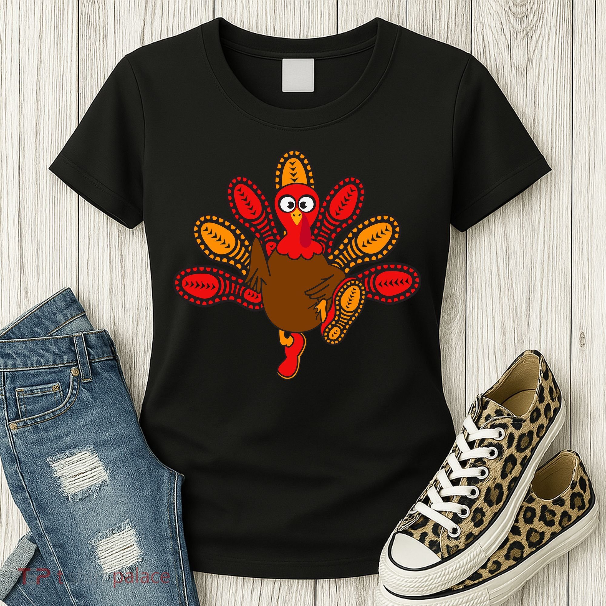 Thanksgiving Trot Squad Turkey Women's T-Shirt