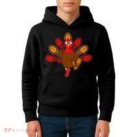 Thanksgiving Trot Squad Turkey Kids Hoodie thumb 4