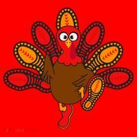 Thanksgiving Trot Squad Turkey Santa Hat thumb 1