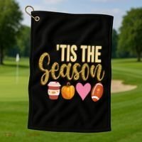 Tis The Season Fall Lover Cute Golf Towel thumb 1